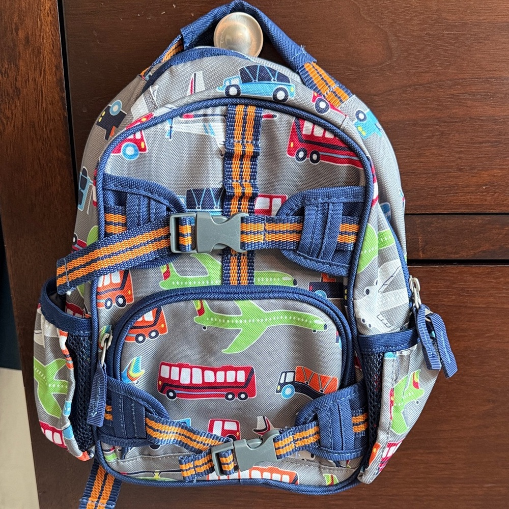 Pottery Barn Kids Gray and Blue Vehicle Toy Set